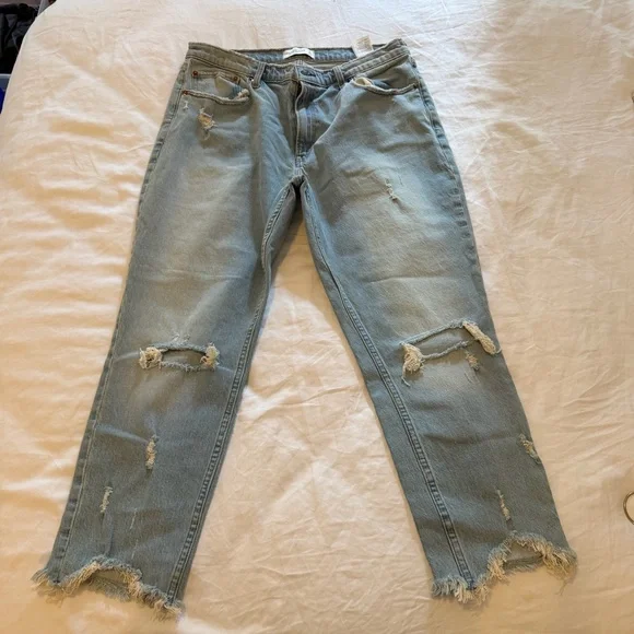 Abercrombie & Fitch Light Blue High Rise Jeans - Picture 1 of 6